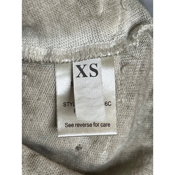 Aratta Silent Journey Linen T Shirt Size Xs Extra Small Green Floral Applique - Picture 6 of 7